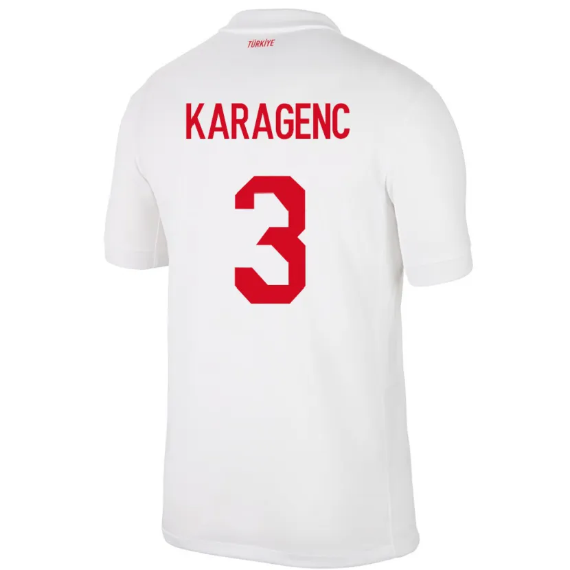 DanxenキッズトルコDidem Karagenç#3白ホームシャツ24-26ジャージーユニフォーム