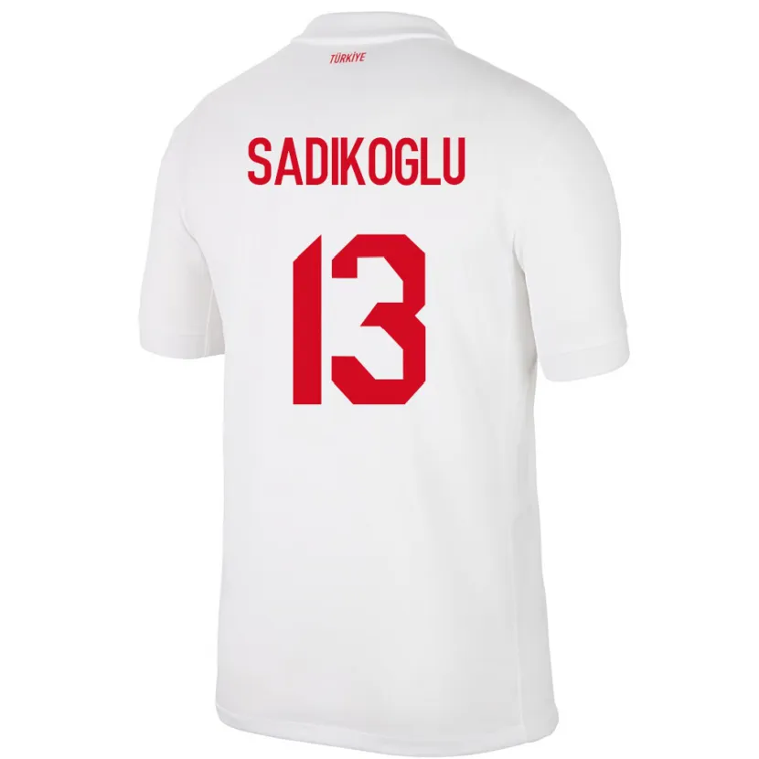 DanxenキッズトルコBirgül Sadıkoğlu#13白ホームシャツ24-26ジャージーユニフォーム