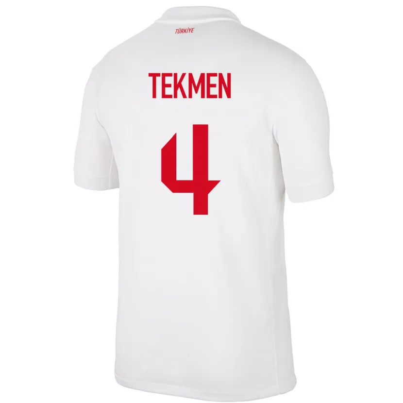 DanxenキッズトルコEce Tekmen#4白ホームシャツ24-26ジャージーユニフォーム