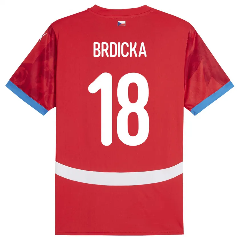 DanxenキッズチェコFilip Brdicka#18赤ホームシャツ24-26ジャージーユニフォーム