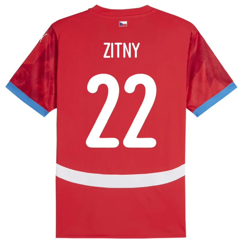 DanxenキッズチェコMatej Zitny#22赤ホームシャツ24-26ジャージーユニフォーム