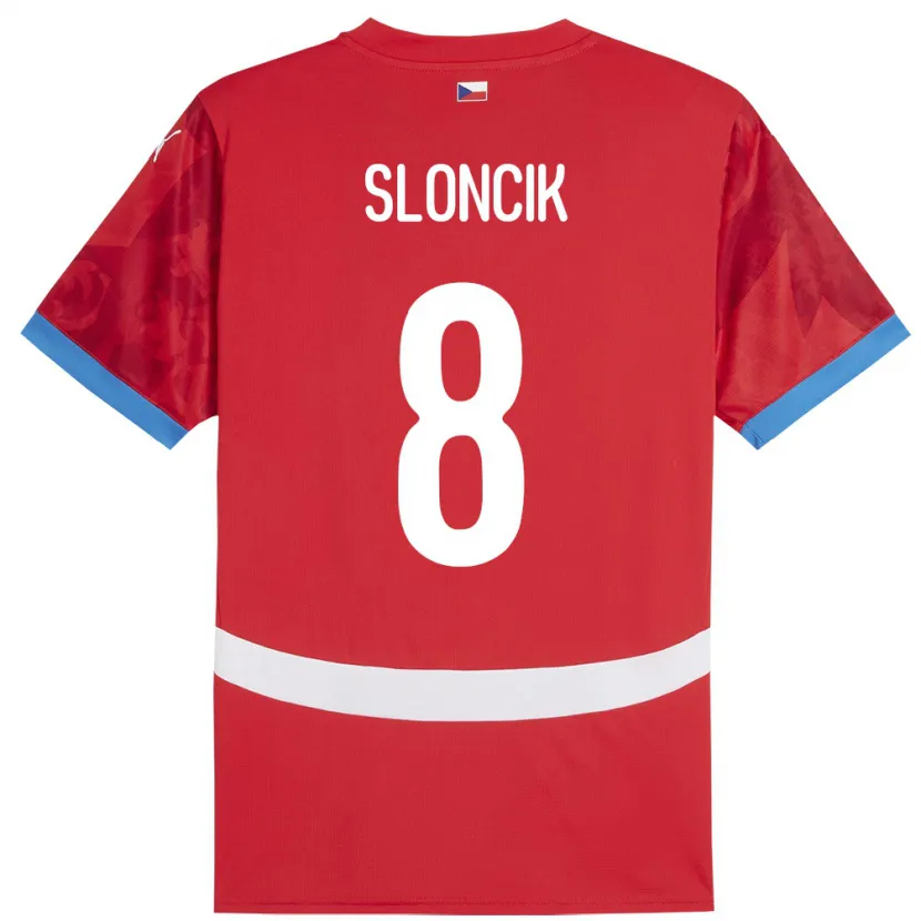 DanxenキッズチェコSimon Sloncik#8赤ホームシャツ24-26ジャージーユニフォーム