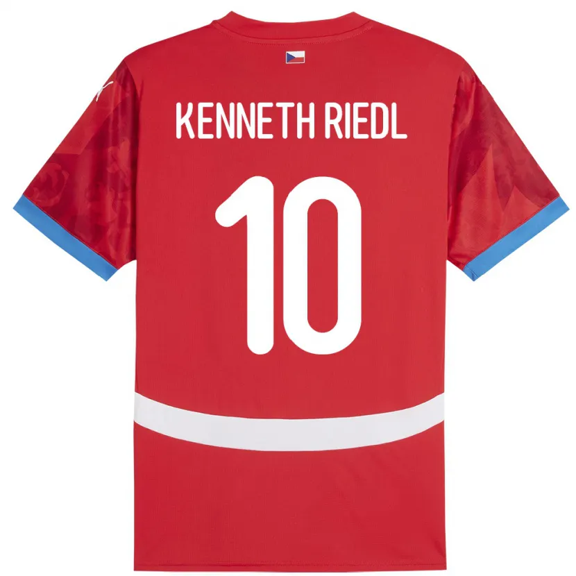 DanxenキッズチェコVictor Kenneth Riedl#10赤ホームシャツ24-26ジャージーユニフォーム