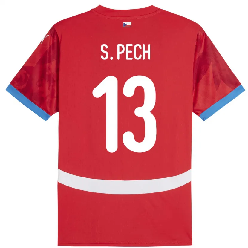 DanxenキッズチェコSebastian Pech#13赤ホームシャツ24-26ジャージーユニフォーム