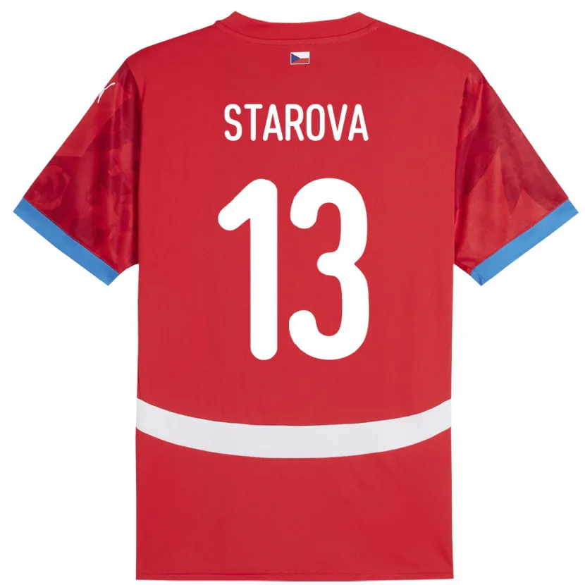 DanxenキッズチェコAntonie Stárová#13赤ホームシャツ24-26ジャージーユニフォーム