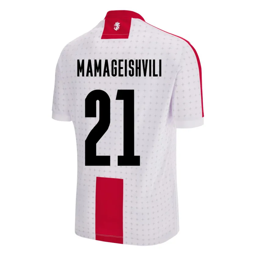 DanxenキッズジョージアOtar Mamageishvili#21白ホームシャツ24-26ジャージーユニフォーム