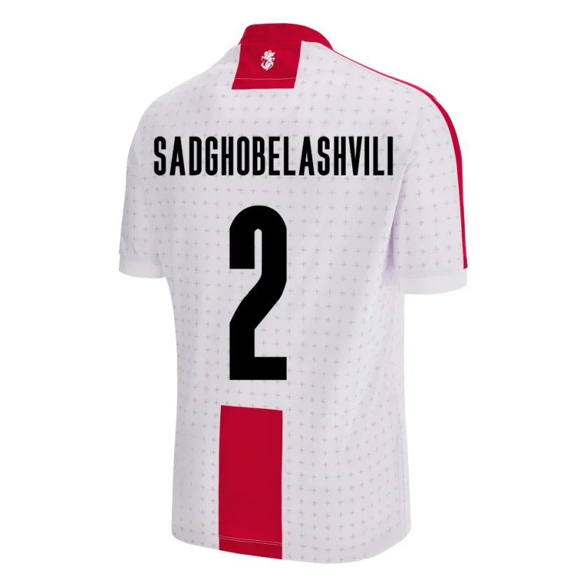 DanxenキッズジョージアGela Sadghobelashvili#2白ホームシャツ24-26ジャージーユニフォーム