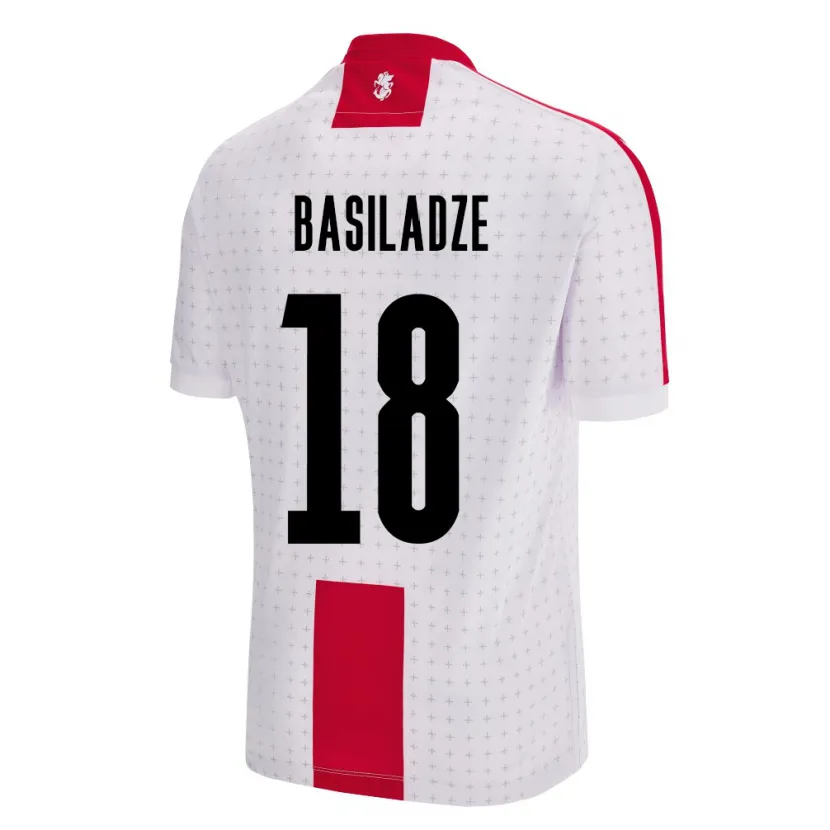 DanxenキッズジョージアAleko Basiladze#18白ホームシャツ24-26ジャージーユニフォーム