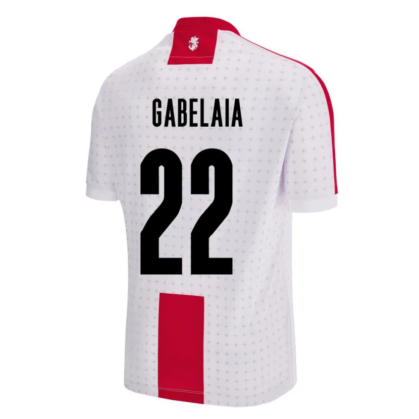 DanxenキッズジョージアSvetalna Gabelaia#22白ホームシャツ24-26ジャージーユニフォーム