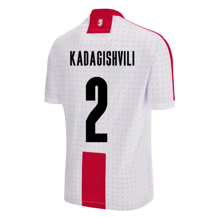 DanxenキッズジョージアGvantsa Kadagishvili#2白ホームシャツ24-26ジャージーユニフォーム