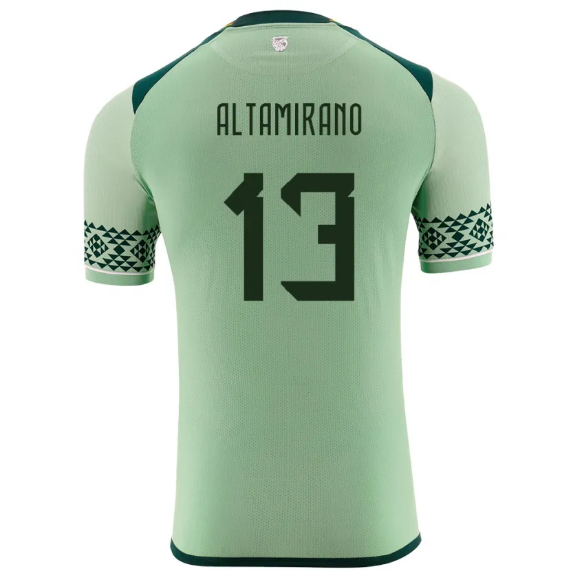 DanxenキッズボリビアSebastian Altamirano#13ライトグリーンホームシャツ24-26ジャージーユニフォーム