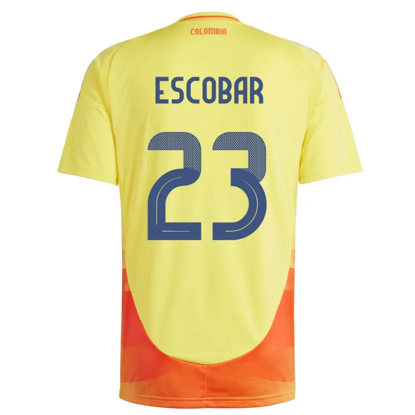 DanxenキッズコロンビアJosen Escobar#23黄ホームシャツ24-26ジャージーユニフォーム