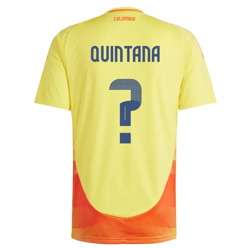 DanxenキッズコロンビアJuan Quintana#0黄ホームシャツ24-26ジャージーユニフォーム