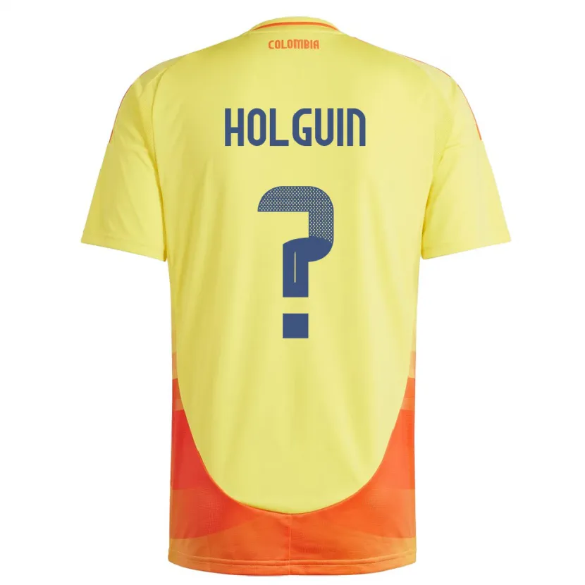 DanxenキッズコロンビアJuan Holguín#0黄ホームシャツ24-26ジャージーユニフォーム