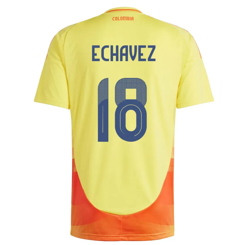 DanxenキッズコロンビアJhon Echavez#18黄ホームシャツ24-26ジャージーユニフォーム