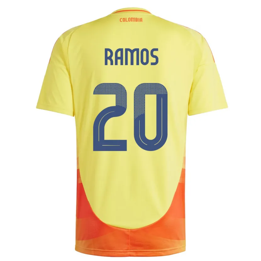 DanxenキッズコロンビアMónica Ramos#20黄ホームシャツ24-26ジャージーユニフォーム