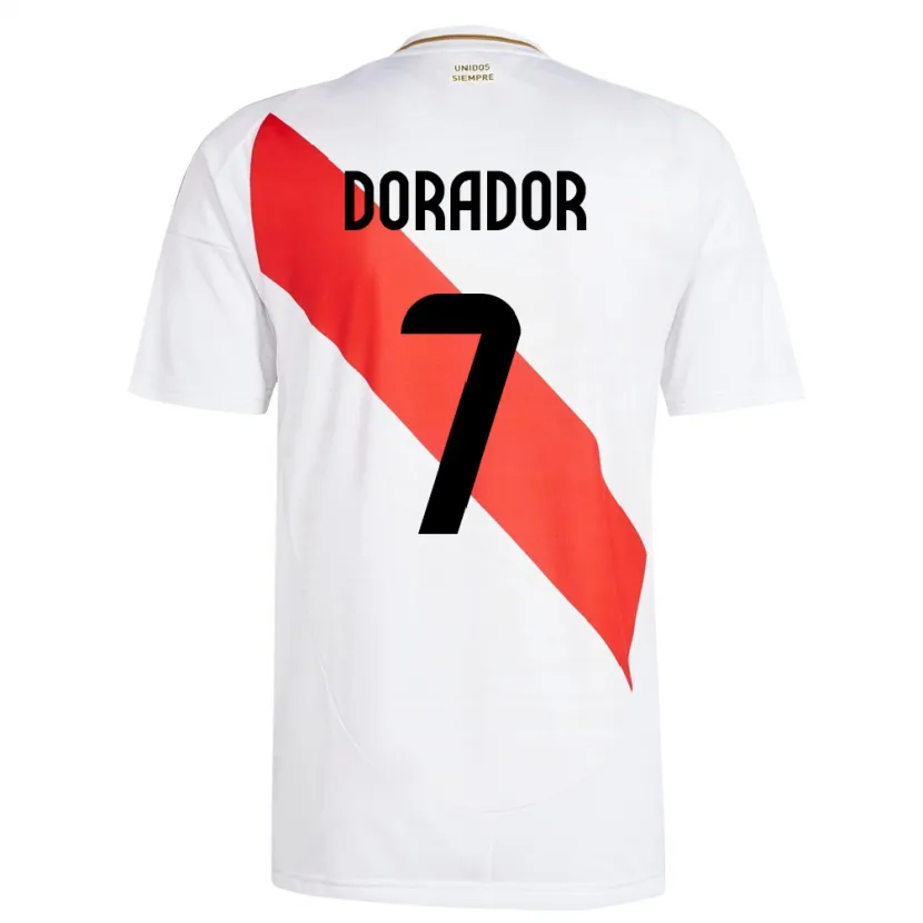 DanxenキッズペルーSandy Dorador#7白ホームシャツ24-26ジャージーユニフォーム