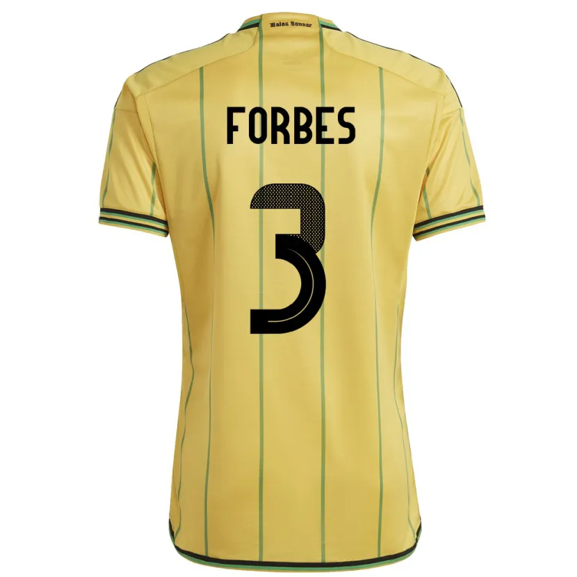 DanxenキッズジャマイカMichael Forbes#3黄ホームシャツ24-26ジャージーユニフォーム