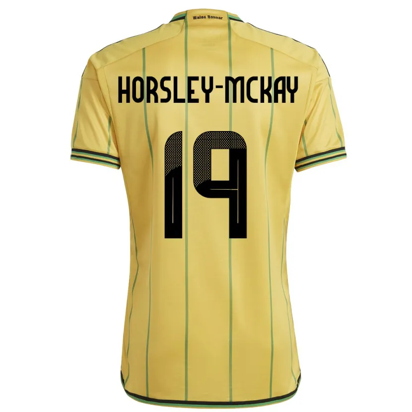 DanxenキッズジャマイカKyron Horsley-Mckay#19黄ホームシャツ24-26ジャージーユニフォーム