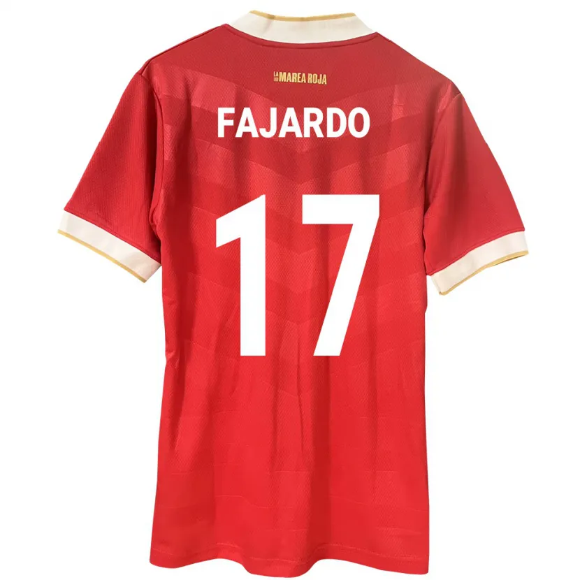 DanxenキッズパナマJosé Fajardo#17赤ホームシャツ24-26ジャージーユニフォーム