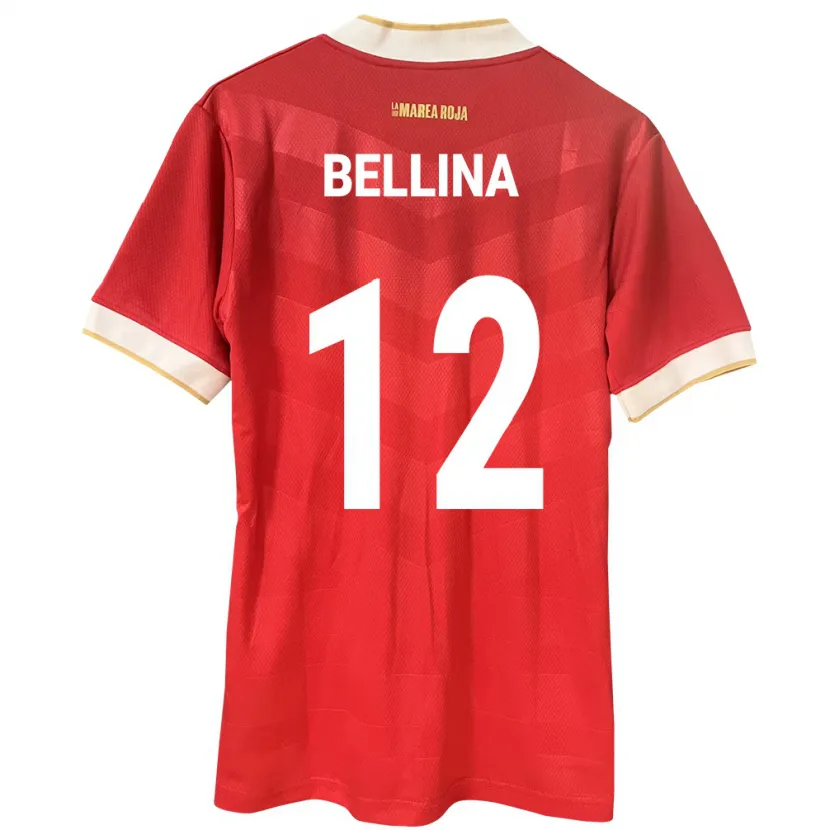 DanxenキッズパナマLucca Bellina#12赤ホームシャツ24-26ジャージーユニフォーム