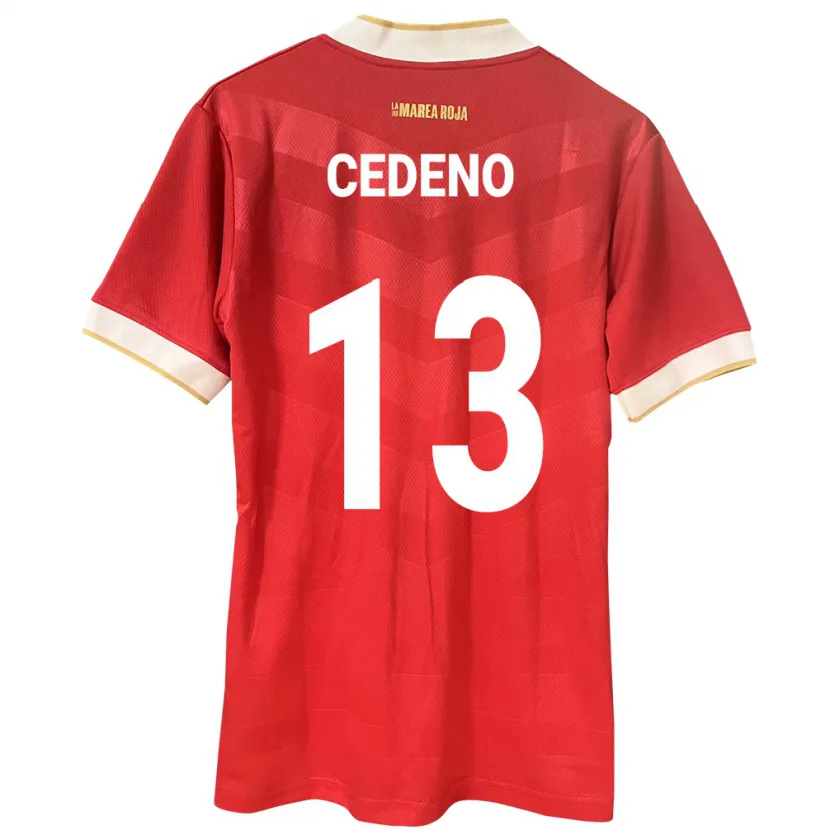 DanxenキッズパナマEdward Cedeño#13赤ホームシャツ24-26ジャージーユニフォーム