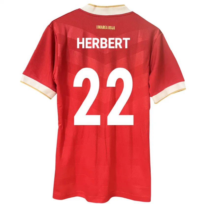 DanxenキッズパナマAntony Herbert#22赤ホームシャツ24-26ジャージーユニフォーム