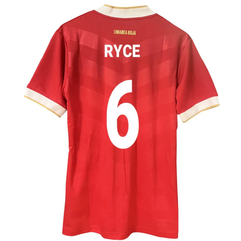 DanxenキッズパナマAnel Ryce#6赤ホームシャツ24-26ジャージーユニフォーム