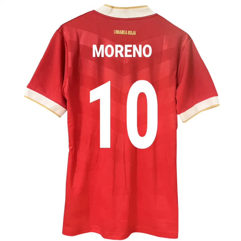 DanxenキッズパナマÉric Moreno#10赤ホームシャツ24-26ジャージーユニフォーム