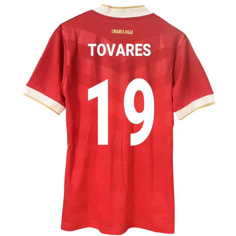 DanxenキッズパナマKahir Tovares#19赤ホームシャツ24-26ジャージーユニフォーム