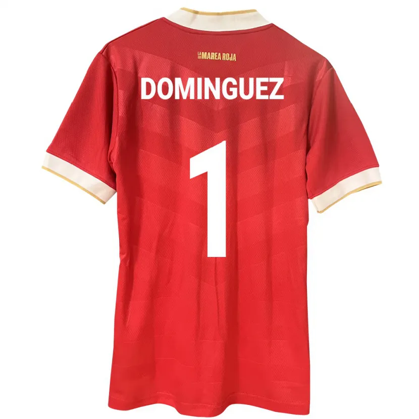 DanxenキッズパナマValeska Domínguez#1赤ホームシャツ24-26ジャージーユニフォーム