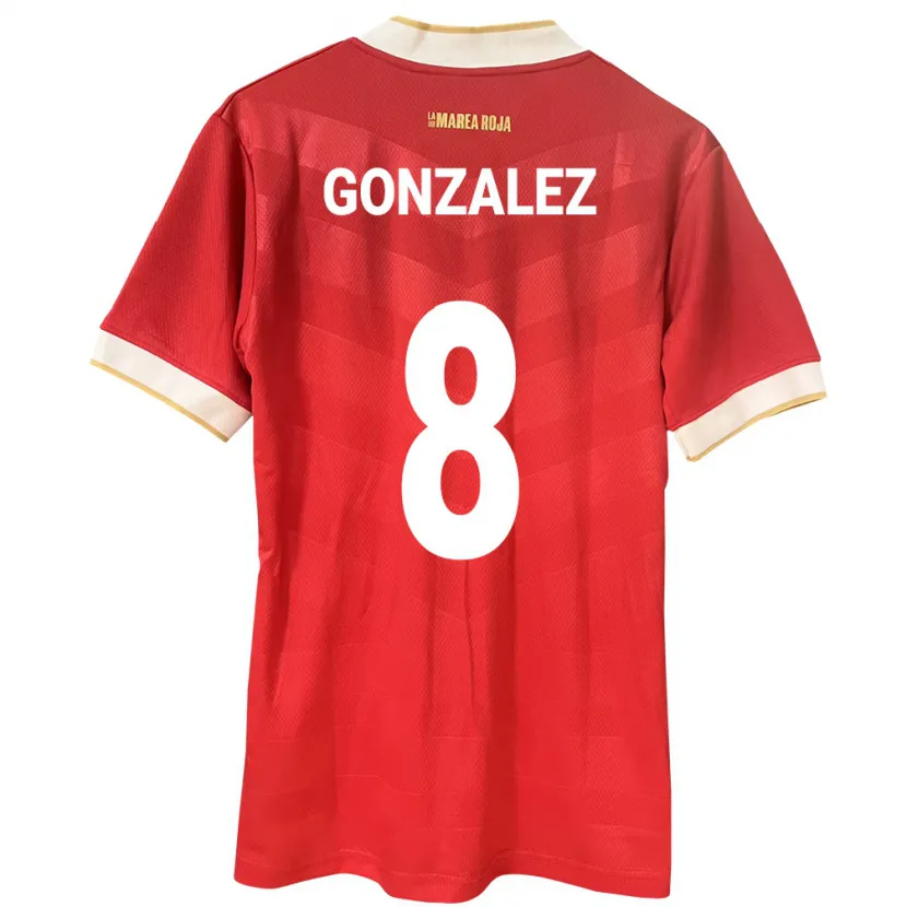 DanxenキッズパナマSchiandra González#8赤ホームシャツ24-26ジャージーユニフォーム