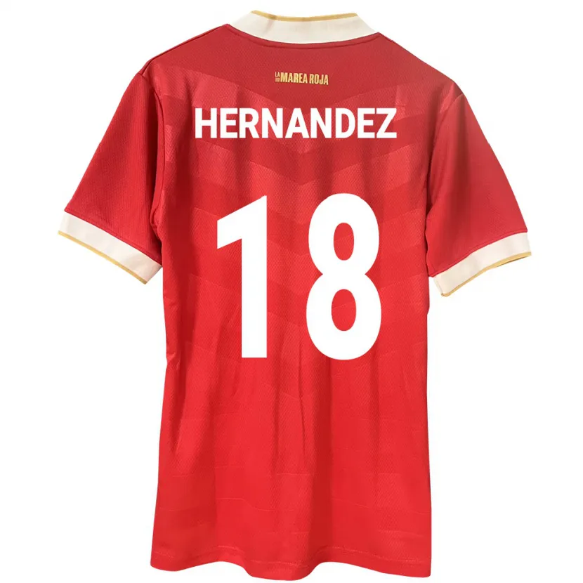 DanxenキッズパナマErika Hernández#18赤ホームシャツ24-26ジャージーユニフォーム