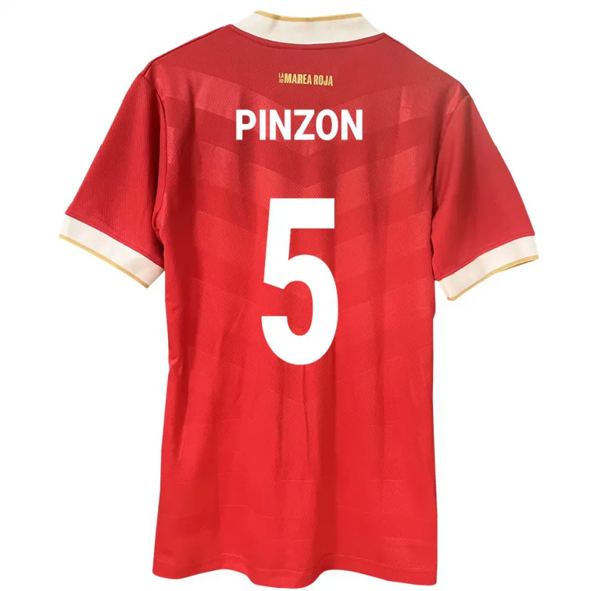 DanxenキッズパナマYomira Pinzón#5赤ホームシャツ24-26ジャージーユニフォーム