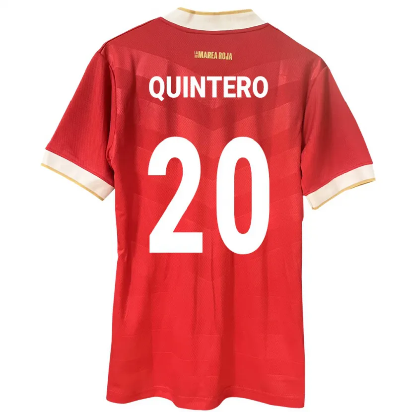 DanxenキッズパナマAldrith Quintero#20赤ホームシャツ24-26ジャージーユニフォーム