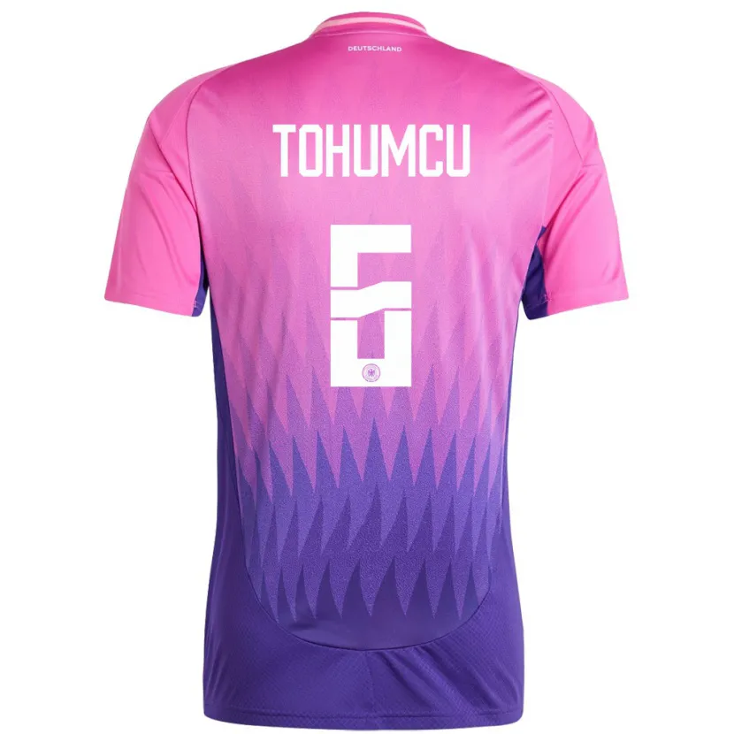 DanxenキッズドイツUmut Tohumcu#6ピンクパープルアウェイシャツ24-26ジャージーユニフォーム