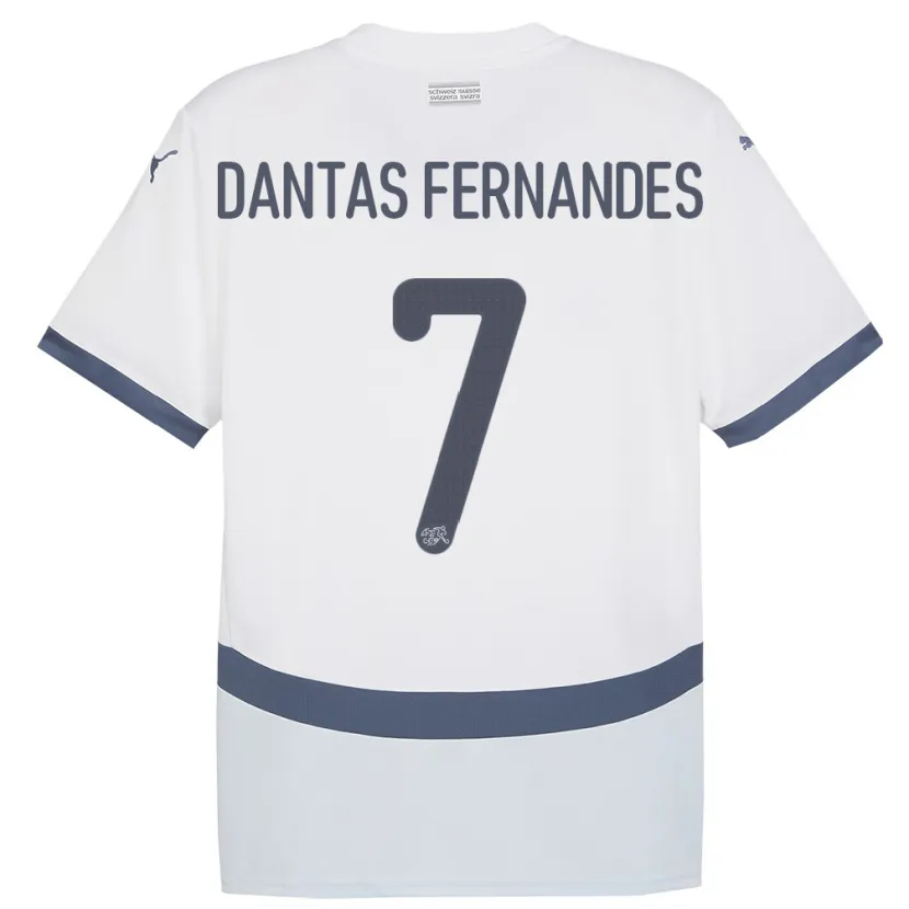 DanxenキッズスイスRonaldo Dantas Fernandes#7白アウェイシャツ24-26ジャージーユニフォーム