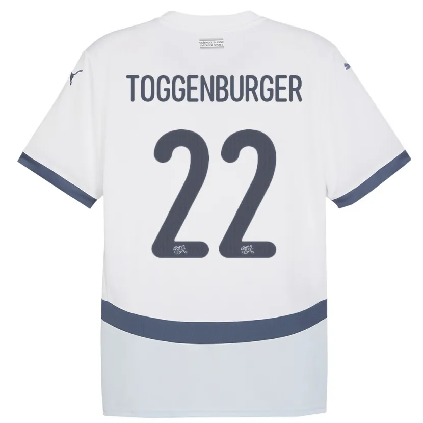 DanxenキッズスイスNando Toggenburger#22白アウェイシャツ24-26ジャージーユニフォーム