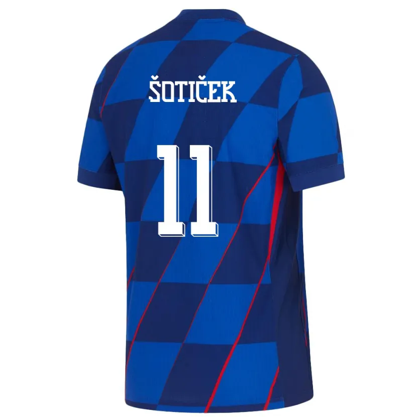 DanxenキッズクロアチアMarin Soticek#11青アウェイシャツ24-26ジャージーユニフォーム