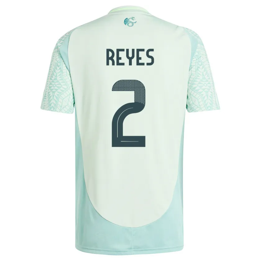 DanxenキッズメキシコLuis Reyes#2リネングリーンアウェイシャツ24-26ジャージーユニフォーム