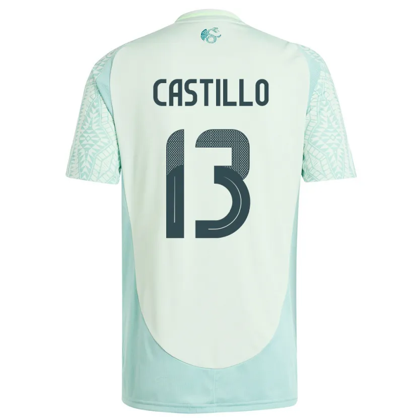 DanxenキッズメキシコJose Castillo#13リネングリーンアウェイシャツ24-26ジャージーユニフォーム