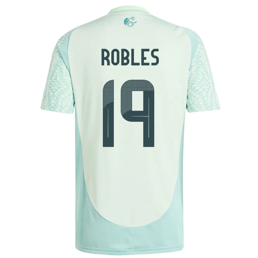 DanxenキッズメキシコAngel Robles#19リネングリーンアウェイシャツ24-26ジャージーユニフォーム