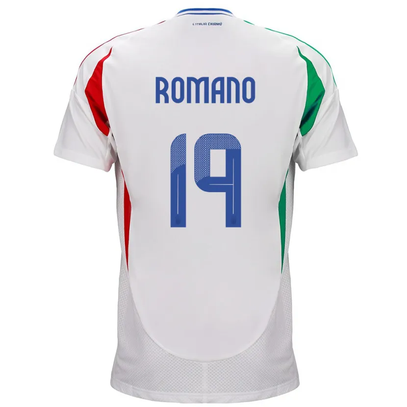 DanxenキッズイタリアMarco Romano#19白アウェイシャツ24-26ジャージーユニフォーム