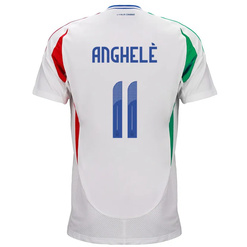 DanxenキッズイタリアLorenzo Anghelè#11白アウェイシャツ24-26ジャージーユニフォーム