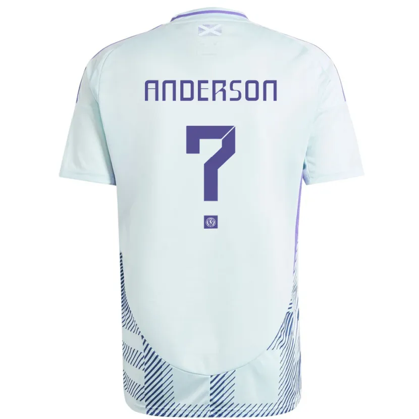 DanxenキッズスコットランドMatthew Anderson#0ライトミントブルーアウェイシャツ24-26ジャージーユニフォーム