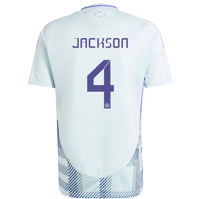 DanxenキッズスコットランドLouis Jackson#4ライトミントブルーアウェイシャツ24-26ジャージーユニフォーム