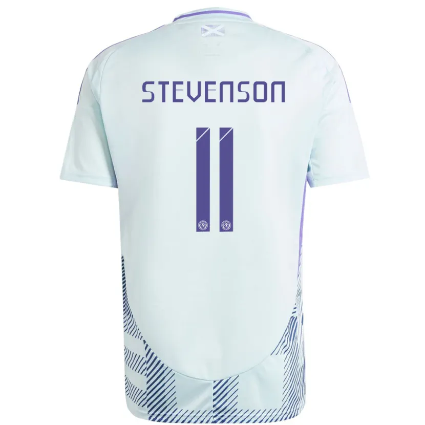 DanxenキッズスコットランドGus Stevenson#11ライトミントブルーアウェイシャツ24-26ジャージーユニフォーム