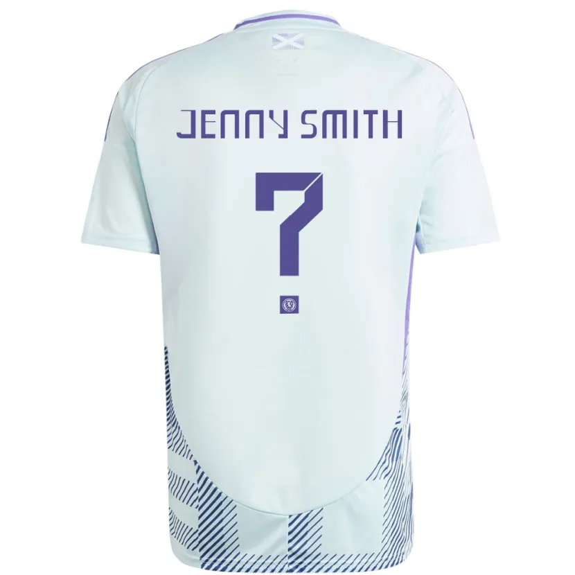 DanxenキッズスコットランドJenny Smith#0ライトミントブルーアウェイシャツ24-26ジャージーユニフォーム