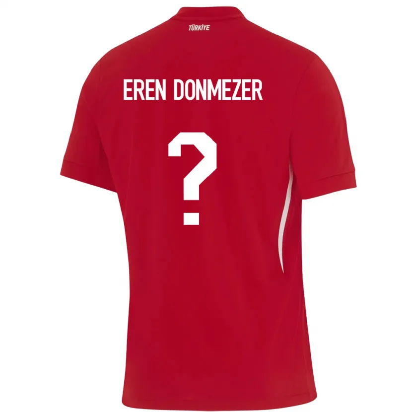 DanxenキッズトルコDeniz Eren Dönmezer#0赤アウェイシャツ24-26ジャージーユニフォーム