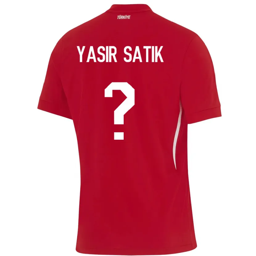 DanxenキッズトルコÜveys Yasir Satık#0赤アウェイシャツ24-26ジャージーユニフォーム